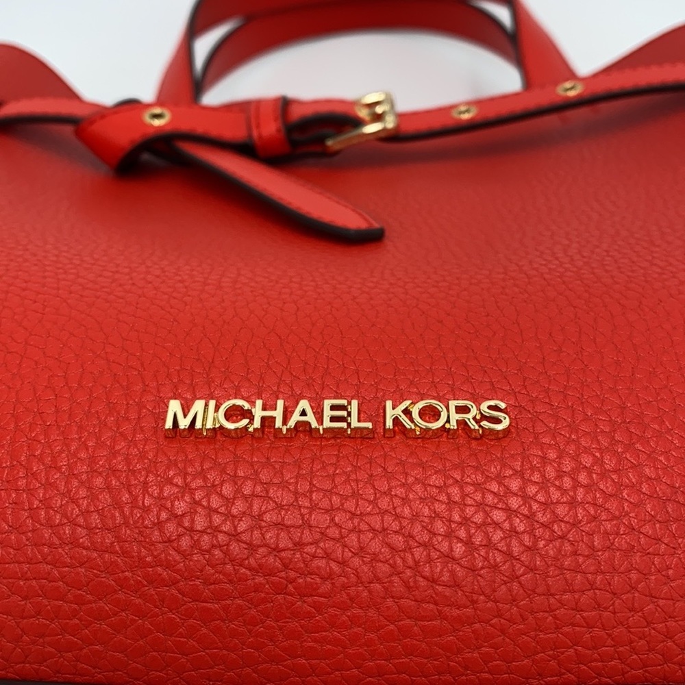 MICHAEL KORS EMILIA SMALL SATCHEL DARK SANGRIA - Picture 13 of 16